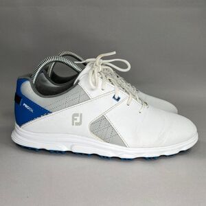FootJoy Pro SL Golf Shoes Kids Junior Size 6 White Leather Spikeless Lace Up